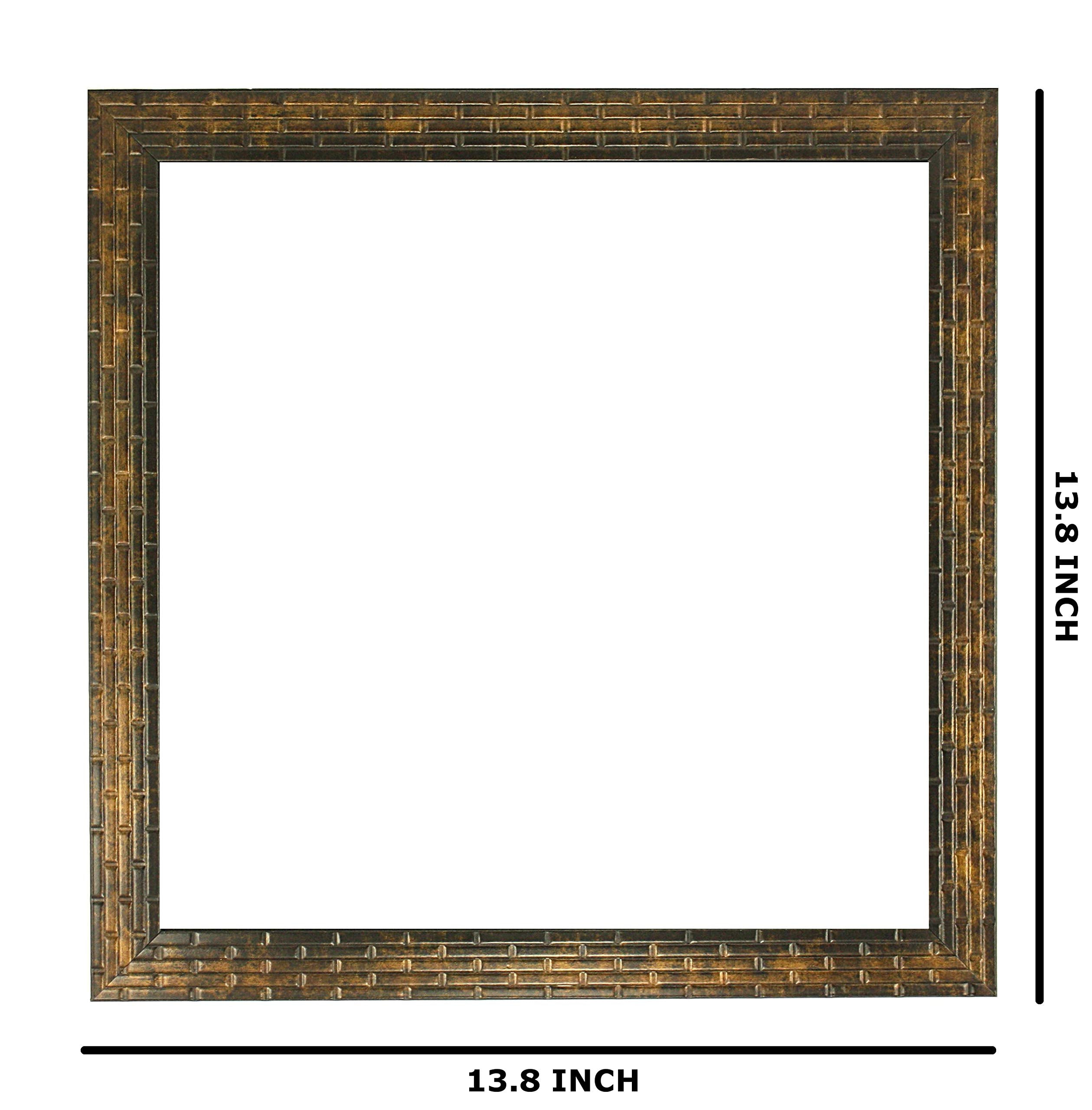 Indianara LAXMI Ganesh Saraswati Paintings (1399) Without Glass 13.8 X 13.8 inch